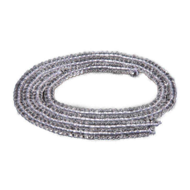 水晶 ロッククリスタル ソロバン ボタン そろばん 平玉 天然石 石 パワーストーン 念珠 数珠 の画像