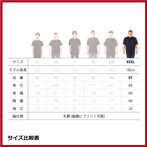 5.6oz ハイクオリティー Tシャツ（XXXL）画像