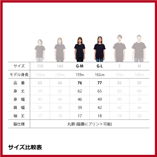 5.6oz ハイクオリティー Tシャツ（G-M～G-L）画像