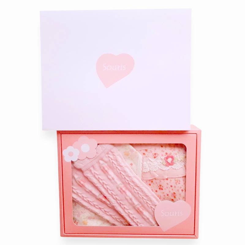 Souris(スーリー)「ギフトボックス付きスタイ2枚＆レッグウォーマーセット」(F)の画像