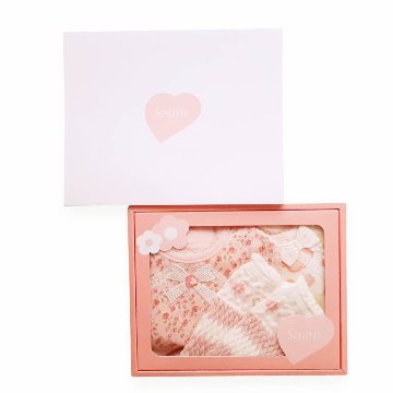 Souris(スーリー)「ギフトボックス付きスタイ2枚＆レッグウォーマーセット」(F)の画像