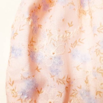 Souris(スーリー)「フラワープリント&刺繍ジャンパースカート」（110-130cm）の画像