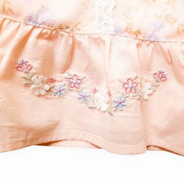 Souris(スーリー)「フラワープリント&刺繍ジャンパースカート」（110-130cm）の画像