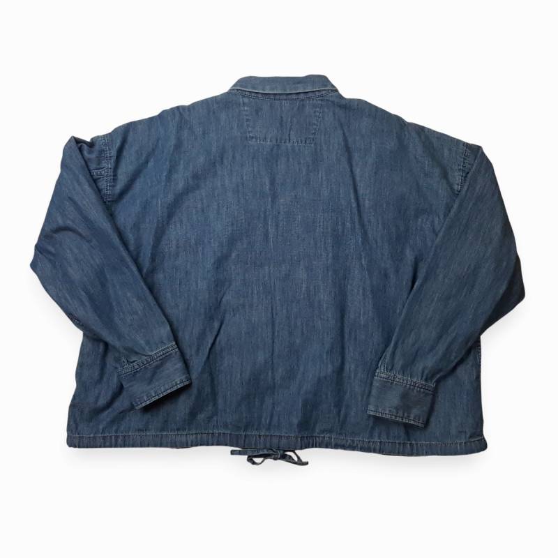 H.A.K 「ライトオンスデニム フリルブラウス」 Fの画像