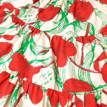 maarook「レッドリボンフラワーＰＴティアードワンピース」(90-130cm)  の画像