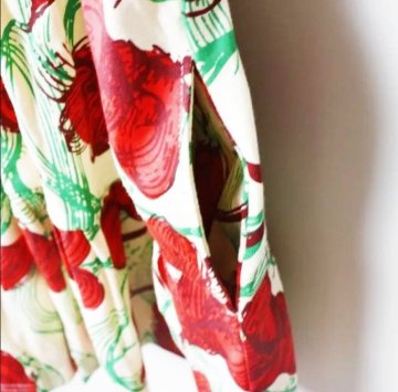 maarook「レッドリボンフラワーＰＴティアードワンピース」(90-130cm)  の画像