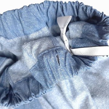 maarook「ネップデニムサイドフリルキュロット」(90-130cm)　【メール便送料無料】の画像