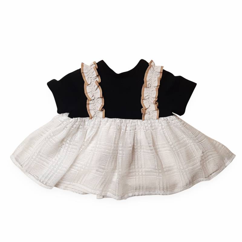 maarook「チェックオーガンジー切り替えキャミ レイヤード Tシャツ」(90-140cm) 【メール便送料無料】の画像