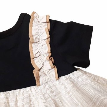 maarook「チェックオーガンジー切り替えキャミ レイヤード Tシャツ」(90-140cm) 【メール便送料無料】の画像