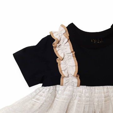 maarook「チェックオーガンジー切り替えキャミ レイヤード Tシャツ」(90-140cm) 【メール便送料無料】の画像