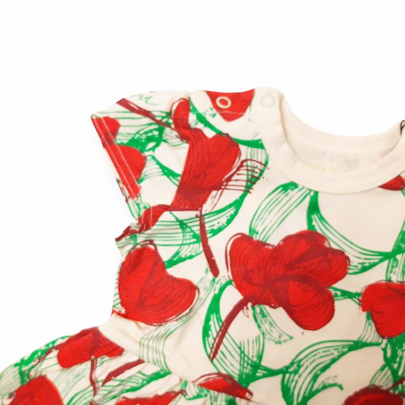 maarook「レッドリボンフラワーＰＴベビーセット」(80-90cm)   【メール便送料無料】の画像