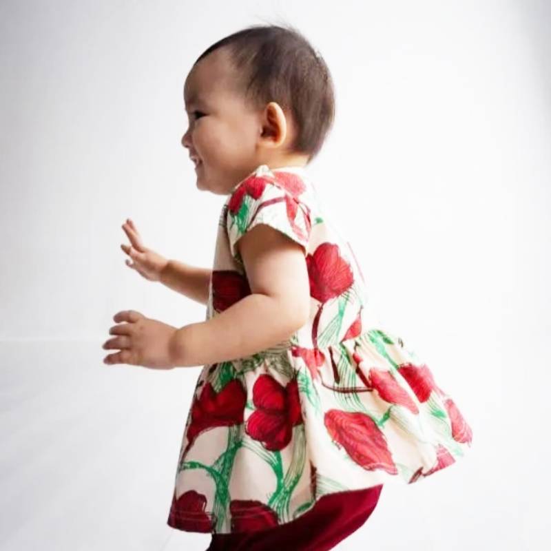 maarook「レッドリボンフラワーＰＴベビーセット」(80-90cm)   【メール便送料無料】の画像