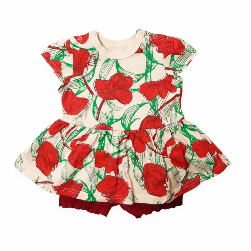 maarook「レッドリボンフラワーＰＴベビーセット」(80-90cm)   【メール便送料無料】の画像