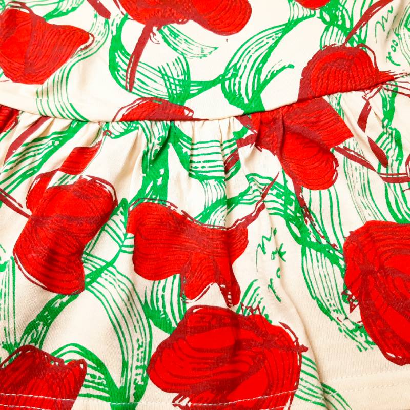 maarook「レッドリボンフラワーＰＴベビーセット」(80-90cm)   【メール便送料無料】の画像