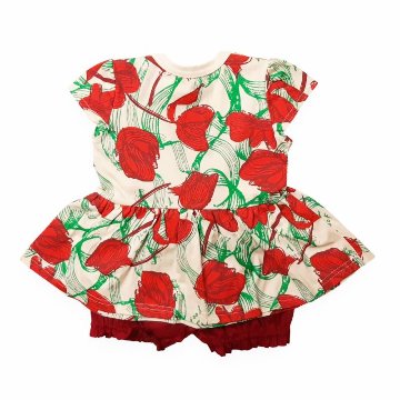 maarook「レッドリボンフラワーＰＴベビーセット」(80-90cm)   【メール便送料無料】の画像