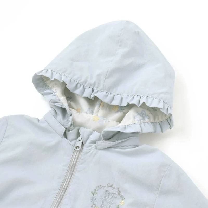 SLAP SLIP(スラップスリップ) 「フリルフード付きタフタリバーシブルジャケットgirls」(80-130cm) の画像