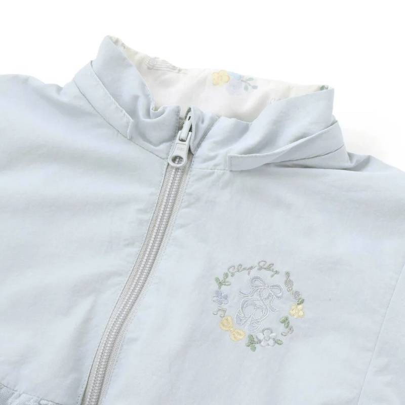 SLAP SLIP(スラップスリップ) 「フリルフード付きタフタリバーシブルジャケットgirls」(80-130cm) の画像