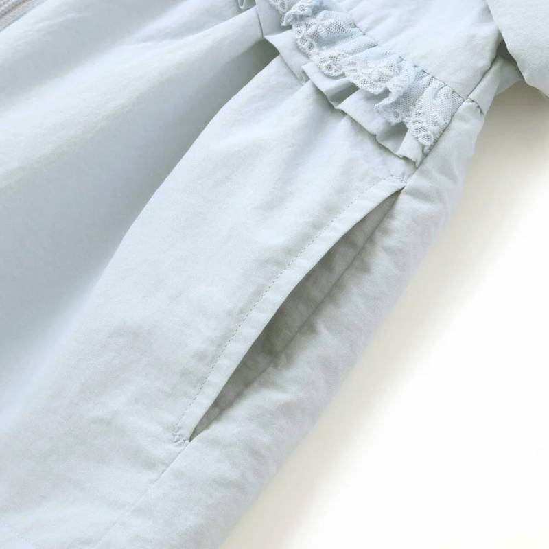 SLAP SLIP(スラップスリップ) 「フリルフード付きタフタリバーシブルジャケットgirls」(80-130cm) の画像