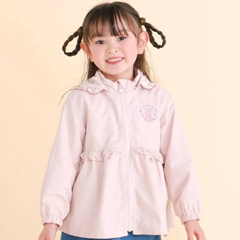 SLAP SLIP(スラップスリップ) 「フリルフード付きタフタリバーシブルジャケットgirls」(80-130cm) の画像