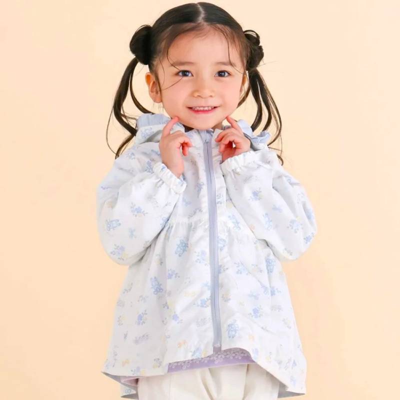 SLAP SLIP(スラップスリップ) 「フリルフード付きタフタリバーシブルジャケットgirls」(80-130cm) の画像