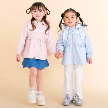 SLAP SLIP(スラップスリップ) 「フリルフード付きタフタリバーシブルジャケットgirls」(80-130cm) の画像