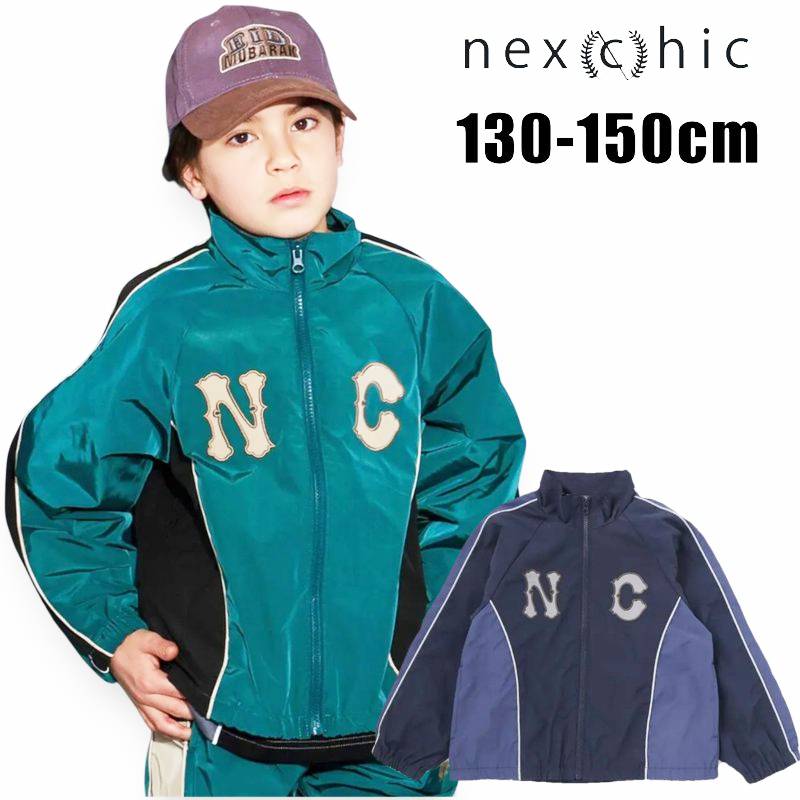 nexchic「バック刺繍タフタウインドブレーカー」(130-150cm) の画像