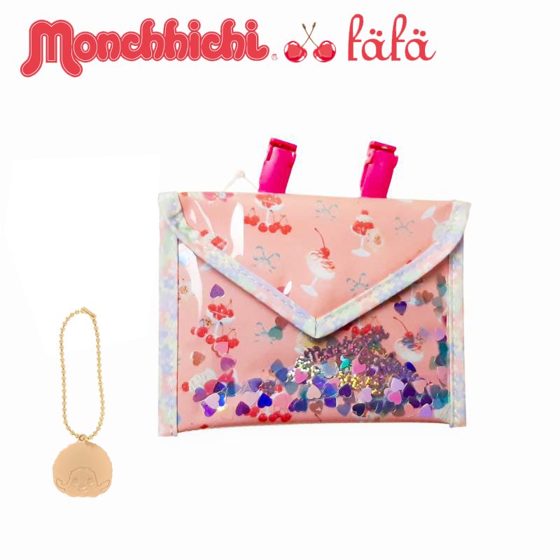 fafa 「【モンチッチコラボ】AVAスパンコール入り クリップ付き 移動ポケット」(F) 【メール便送料198円対応可】の画像