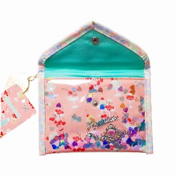 fafa 「【モンチッチコラボ】AVAスパンコール入り クリップ付き 移動ポケット」(F) 【メール便送料198円対応可】の画像