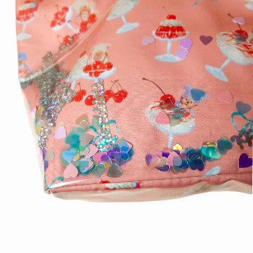 fafa 「【モンチッチコラボ】PELIA ハートスパンコール入りトートバッグ」（F）メール便送料198円対応可の画像