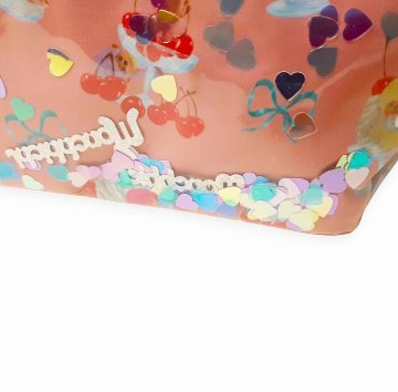 fafa 「【モンチッチコラボ】PELIA ハートスパンコール入りトートバッグ」（F）メール便送料198円対応可の画像