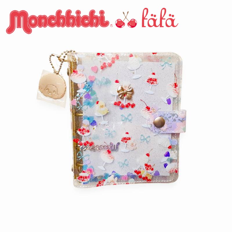 fafa 「【モンチッチコラボ】LUNA ROSE スパンコール入りクリアラメPVCバインダーポーチ」(F) 【メール便送料198円対応可】の画像