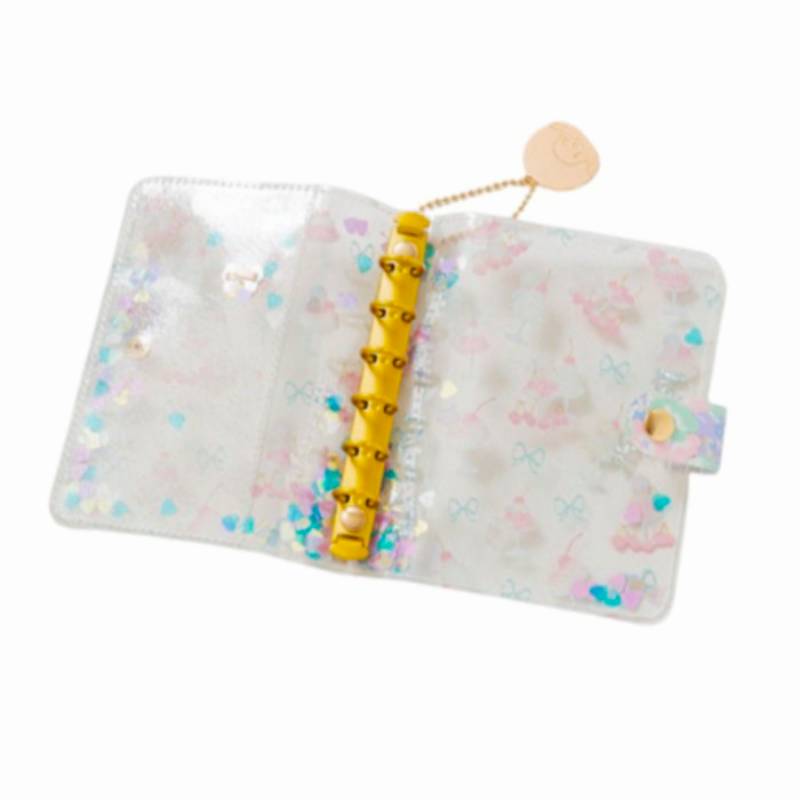 fafa 「【モンチッチコラボ】LUNA ROSE スパンコール入りクリアラメPVCバインダーポーチ」(F) 【メール便送料198円対応可】の画像