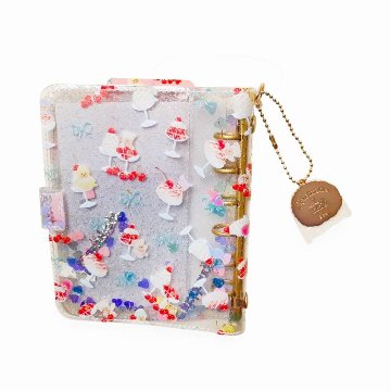 fafa 「【モンチッチコラボ】LUNA ROSE スパンコール入りクリアラメPVCバインダーポーチ」(F) 【メール便送料198円対応可】の画像