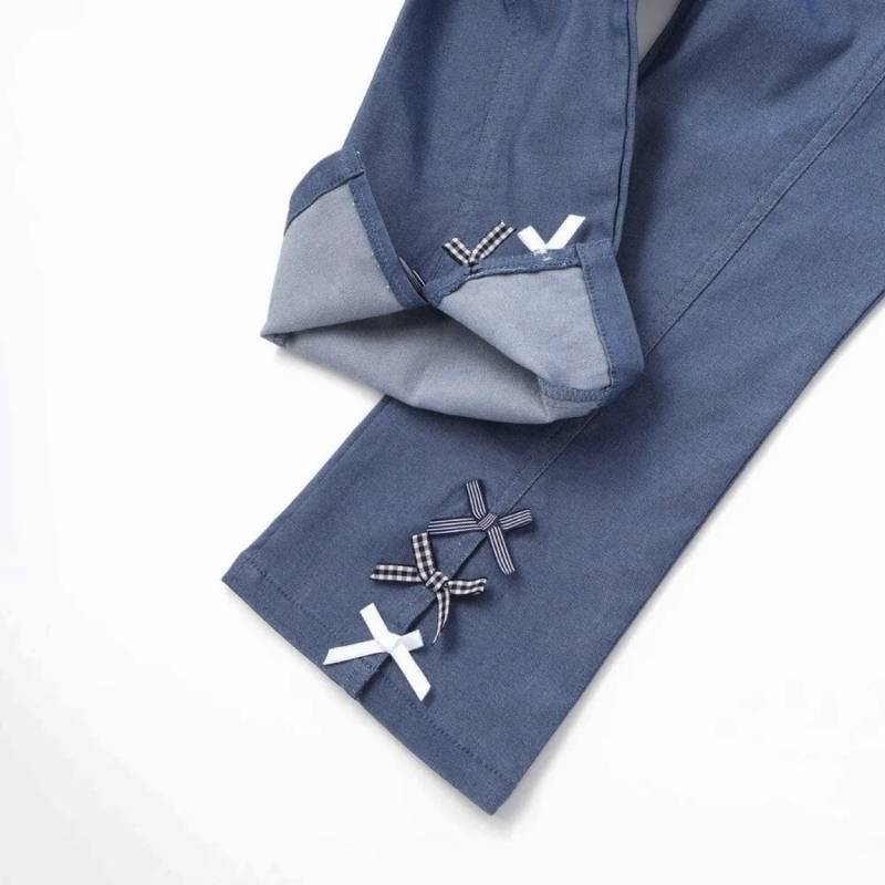 SLAP SLIP(スラップスリップ) 「裾リボン付きストレッチツイルパンツ」(100-130cm) 【メール便送料198円対応】の画像