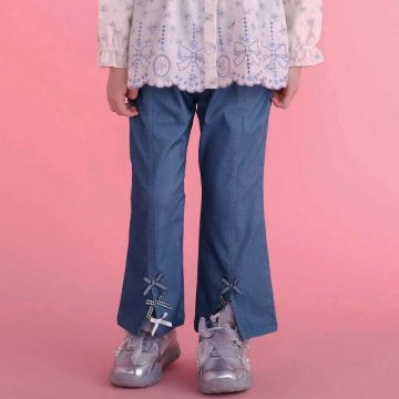 SLAP SLIP(スラップスリップ) 「裾リボン付きストレッチツイルパンツ」(100-130cm) 【メール便送料198円対応】の画像