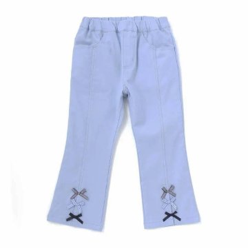 SLAP SLIP(スラップスリップ) 「裾リボン付きストレッチツイルパンツ」(100-130cm) 【メール便送料198円対応】の画像