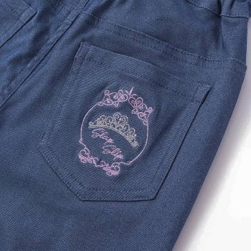 SLAP SLIP(スラップスリップ) 「裾リボン付きストレッチツイルパンツ」(100-130cm) 【メール便送料198円対応】の画像