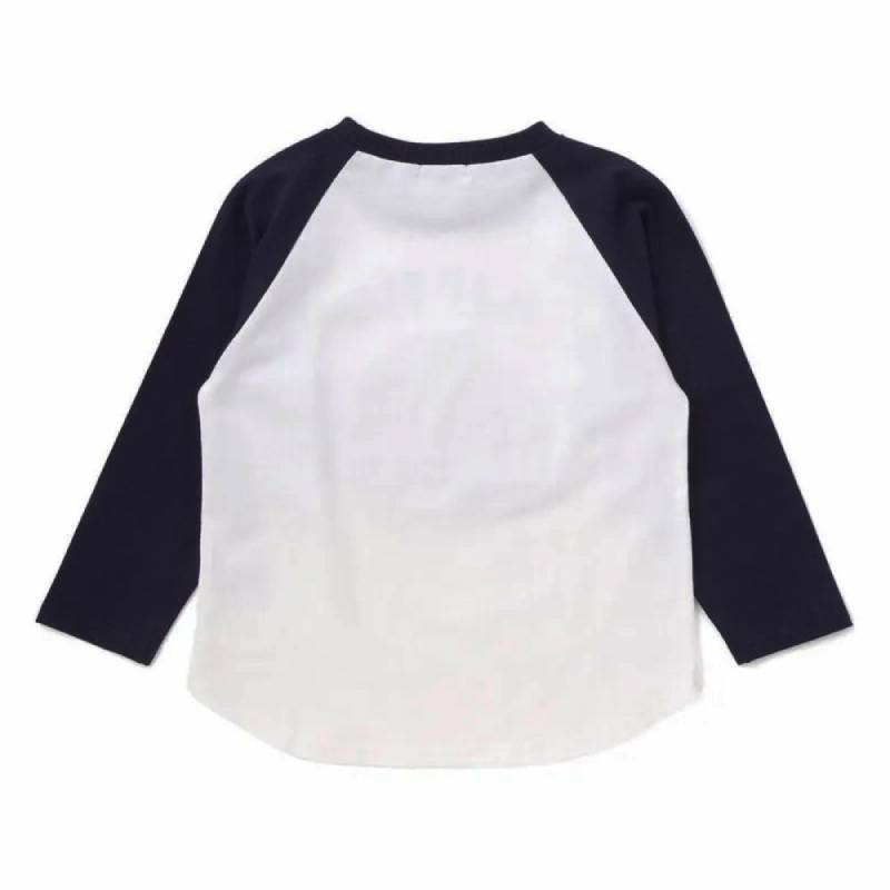 SLAPSLIP 消防自動車サガラワッペン付きラグラン長袖Tシャツ(80-130cm)　【メール便送料198円対応】の画像