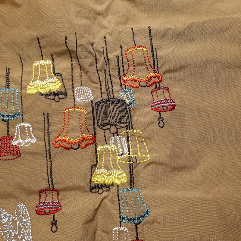 SUPER HAKKA 「〈Ball & Chainコラボ〉ランプとうさぎ刺繍トートバッグ」(Lサイズ)　【メール便送料無料】の画像