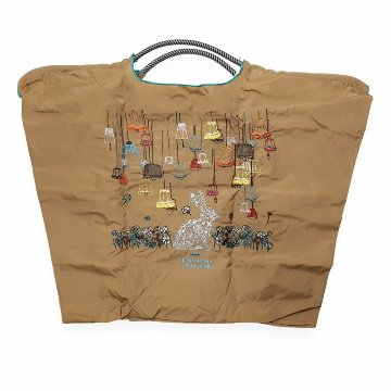 SUPER HAKKA 「〈Ball & Chainコラボ〉ランプとうさぎ刺繍トートバッグ」(Lサイズ)　【メール便送料無料】の画像