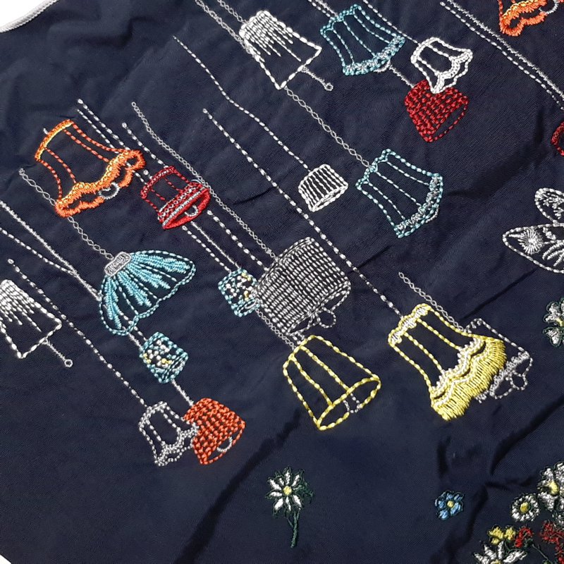 SUPER HAKKA 「〈Ball & Chainコラボ〉ランプとうさぎ刺繍トートバッグ」(Mサイズ)　【メール便送料無料】の画像