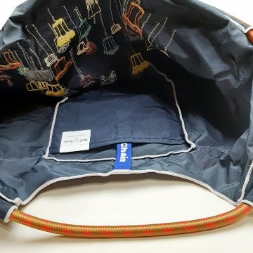 SUPER HAKKA 「〈Ball & Chainコラボ〉ランプとうさぎ刺繍トートバッグ」(Mサイズ)　【メール便送料無料】の画像