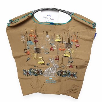 SUPER HAKKA 「〈Ball & Chainコラボ〉ランプとうさぎ刺繍トートバッグ」(Mサイズ)　【メール便送料無料】の画像