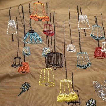 SUPER HAKKA 「〈Ball & Chainコラボ〉ランプとうさぎ刺繍トートバッグ」(Mサイズ)　【メール便送料無料】の画像