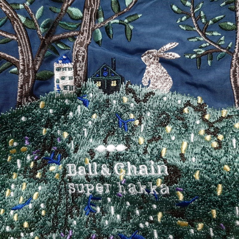 SUPER HAKKA 「〈Ball & Chainコラボ〉シルエットツリー刺繍トートバッグ」(Mサイズ)　【メール便送料無料】の画像
