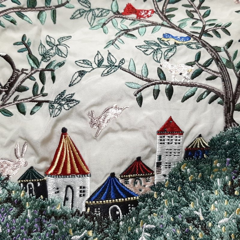 SUPER HAKKA 「〈Ball & Chainコラボ〉シルエットツリー刺繍トートバッグ」(Mサイズ)　【メール便送料無料】の画像