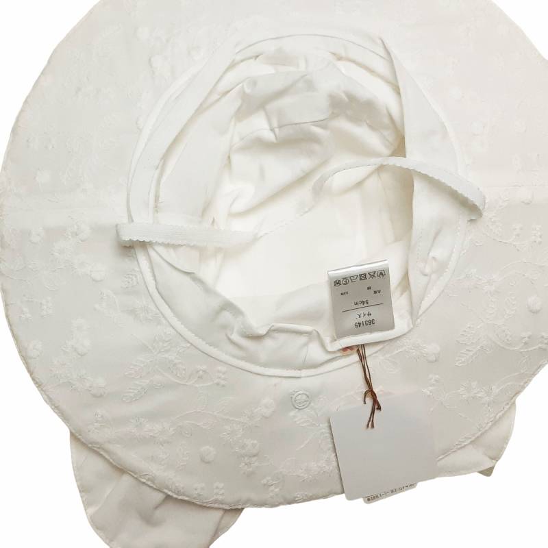 Souris スーリー 「リボン＆レース日よけ付きハット」（50-56cm）メール便対応可の画像