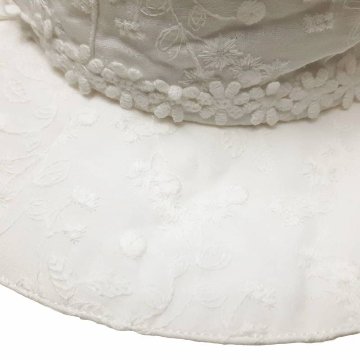 Souris スーリー 「リボン＆レース日よけ付きハット」（50-56cm）メール便対応可の画像