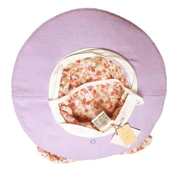 Souris スーリー 「リボン＆レース日よけ付きハット」（50-56cm）メール便対応可の画像