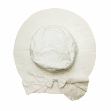 Souris スーリー 「リボン＆レース日よけ付きハット」（50-56cm）メール便対応可の画像